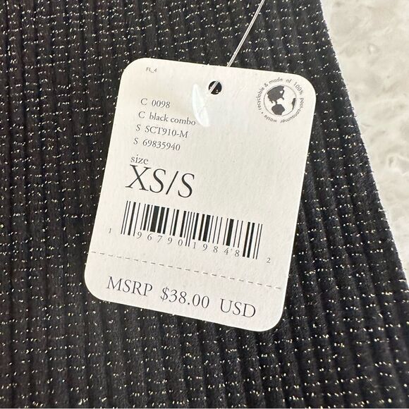 Free People Lurex Solid Rib Brami in Black Combo - Picture 6 of 6